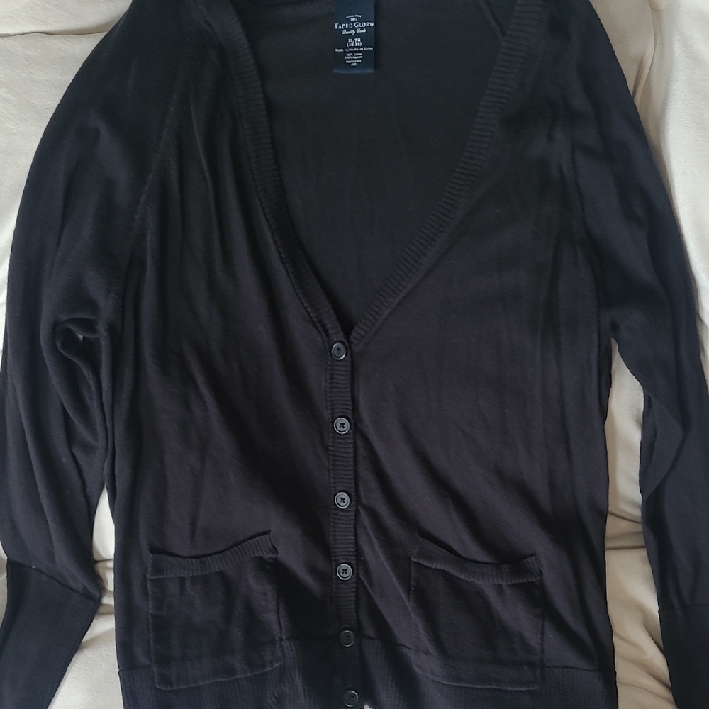 Black Button-Up Cardigan